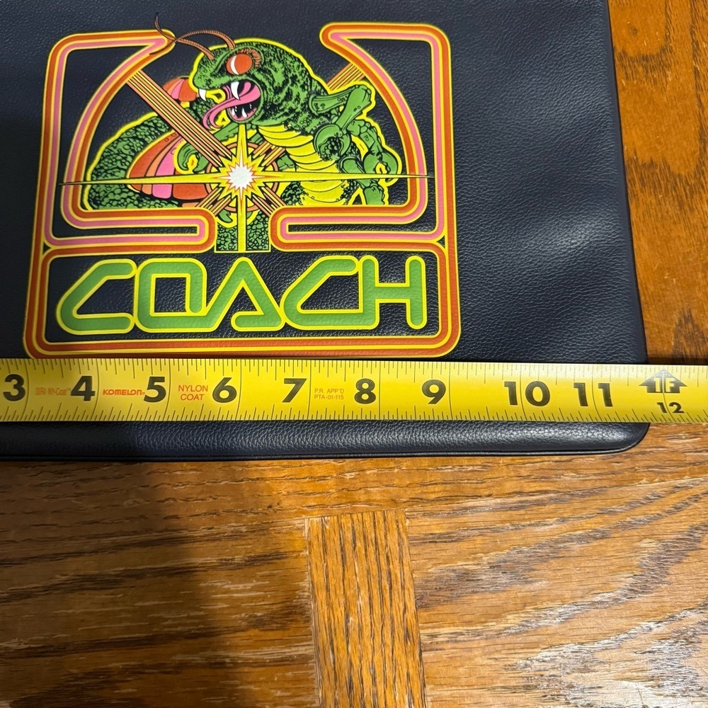 COACH x Atari Centipede Leather Large Pouch Clutch - Picture 14 of 14